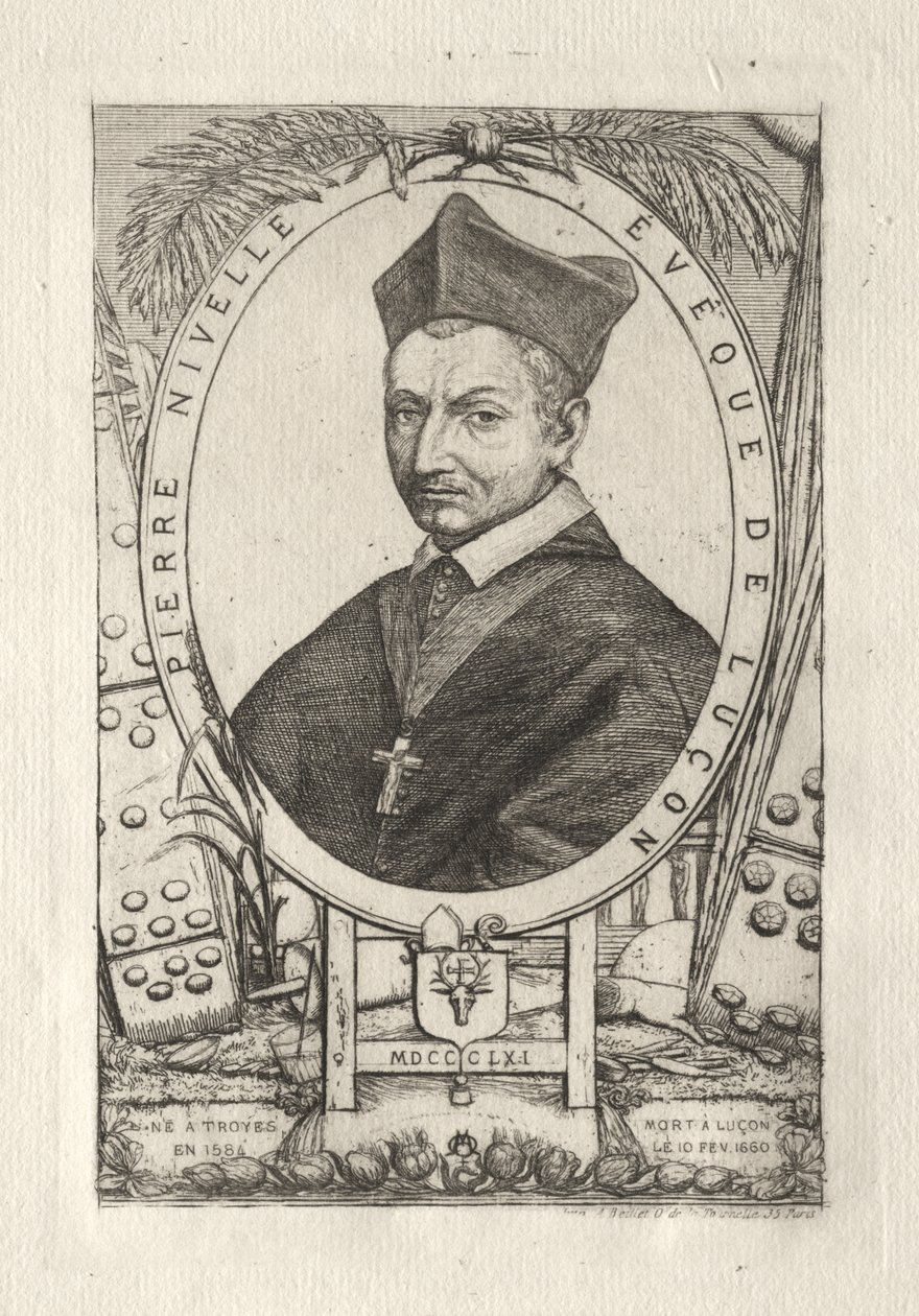 Pierre Nivelle, Bisschop van Luçon door Charles Meryon