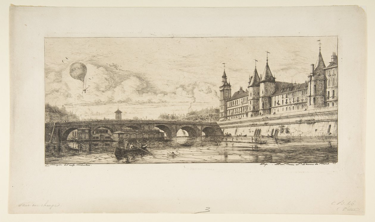 Pont-au-Change, Parijs door Charles Meryon