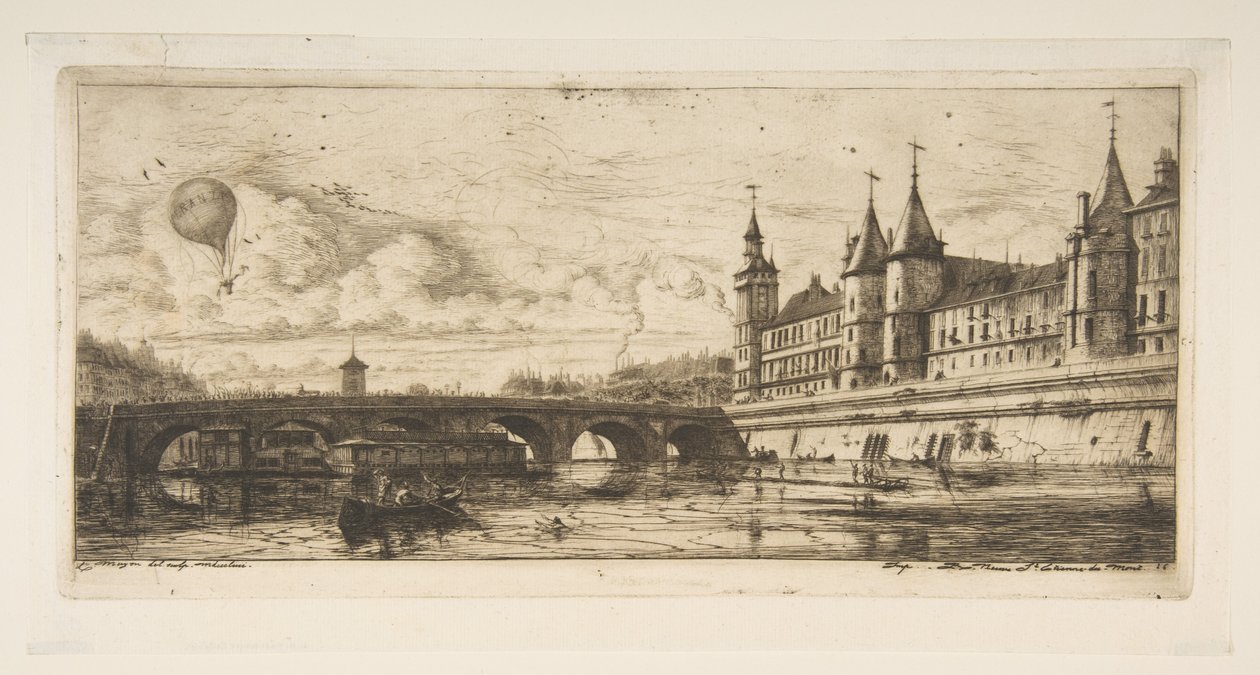 Pont au Change, Parijs door Charles Meryon