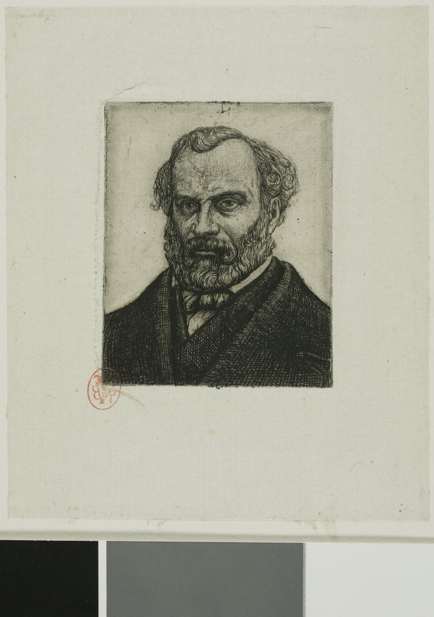 Portret van Armand Guéraud uit Nantes, drukker en letterkundige door Charles Meryon