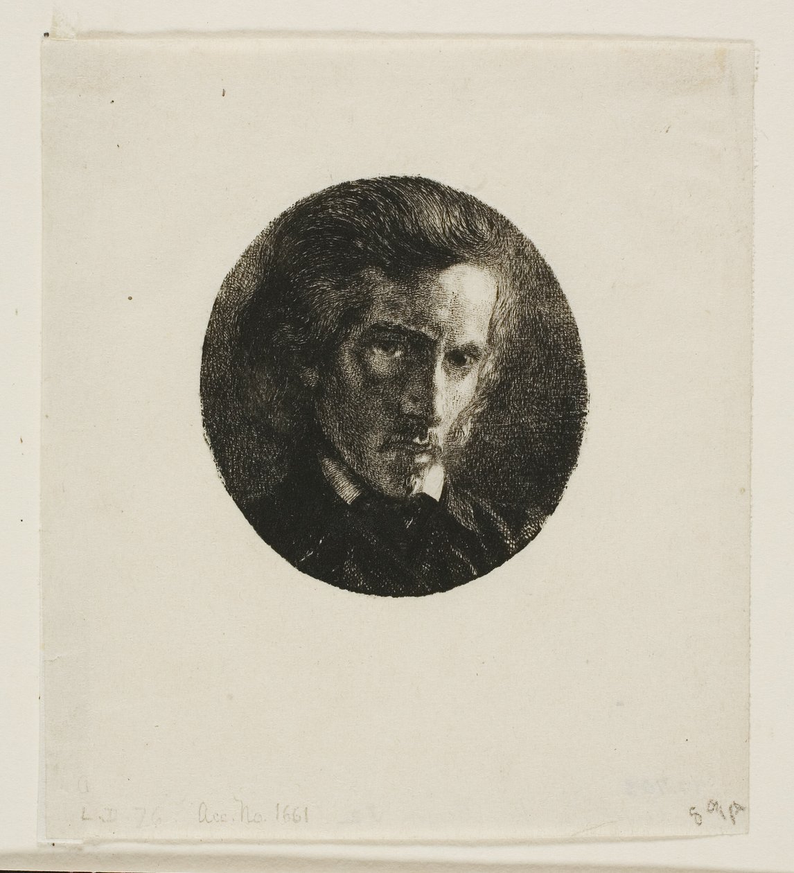 Portret van Edmond de Courtives door Charles Meryon