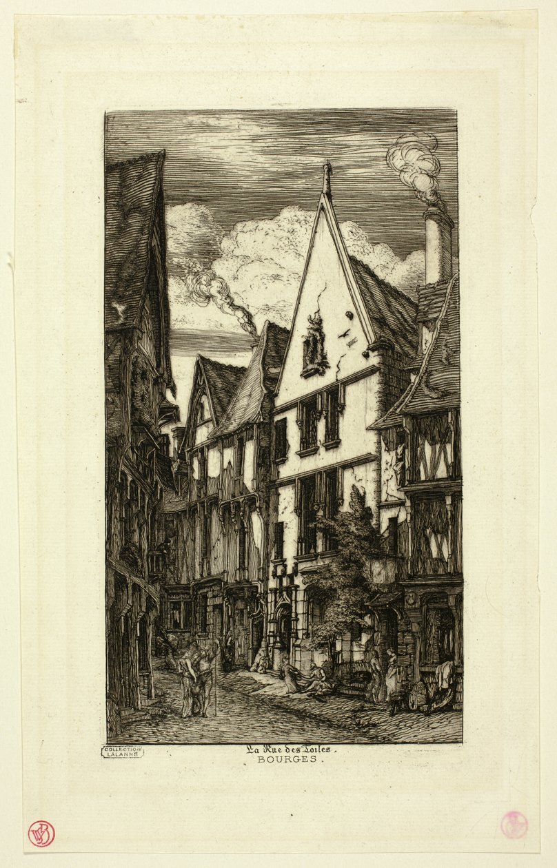 Rue des toiles, Bourges door Charles Meryon