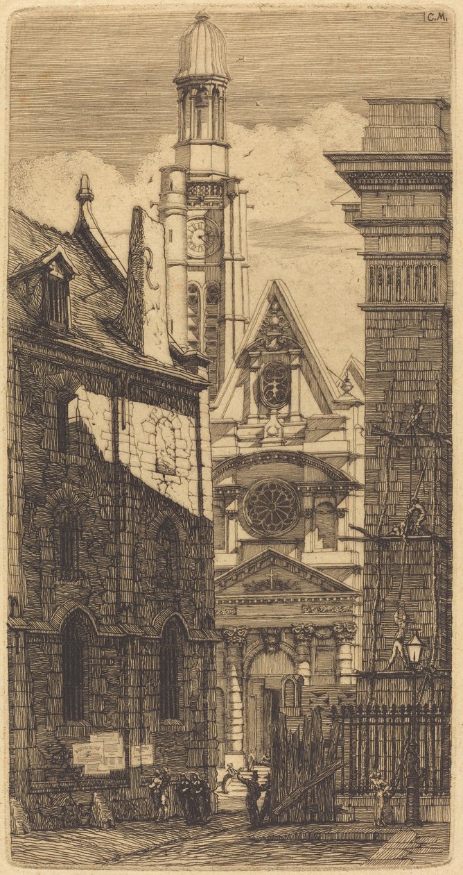 Saint-Etienne-du-Mont, Parijs door Charles Meryon