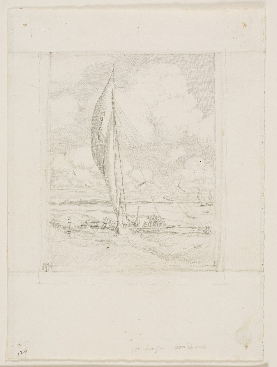 Snelvarende proa, Mulgrave-archipel, Oceanië door Charles Meryon