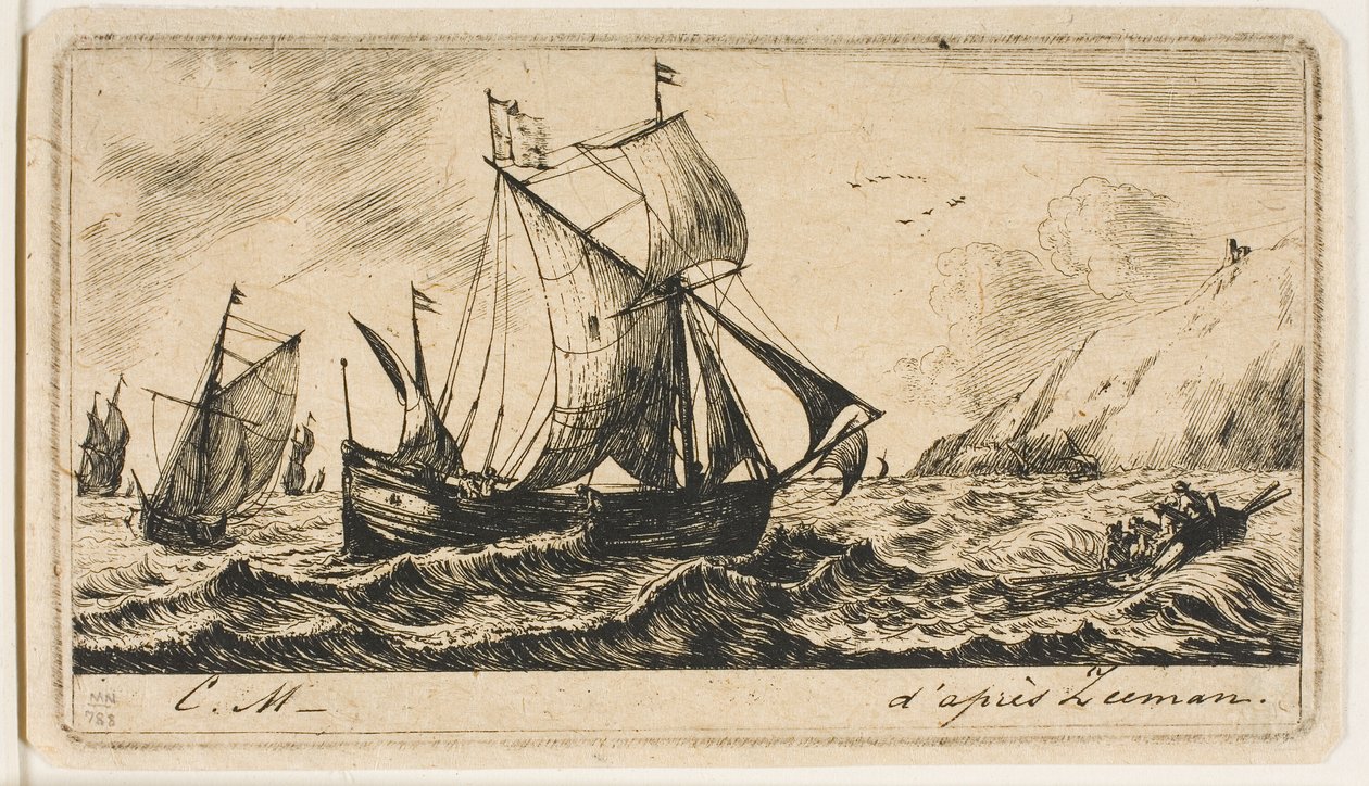 De Galliot van Jean de Vyl uit Rotterdam door Charles Meryon