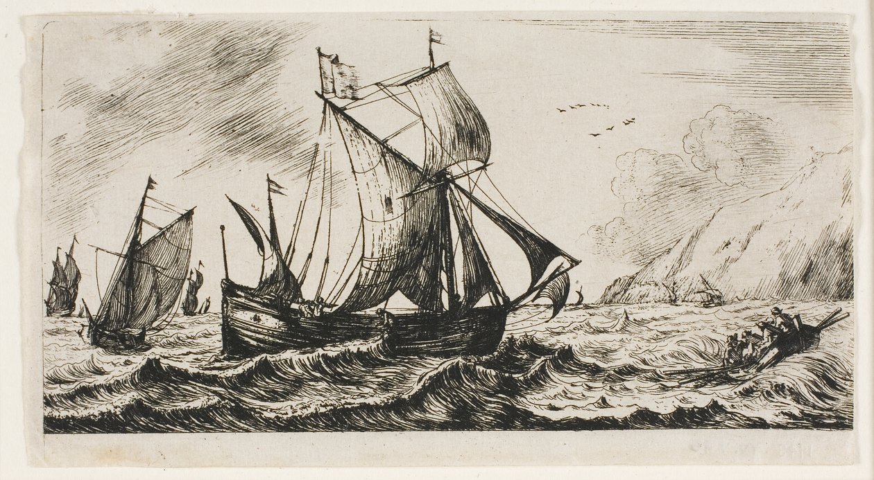 De Galliot van Jean de Vyl uit Rotterdam door Charles Meryon