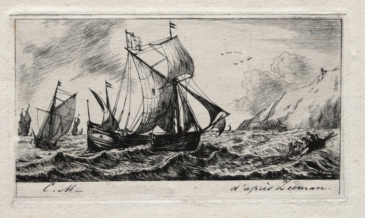 De Galliot van Jean de Vyl uit Rotterdam door Charles Meryon
