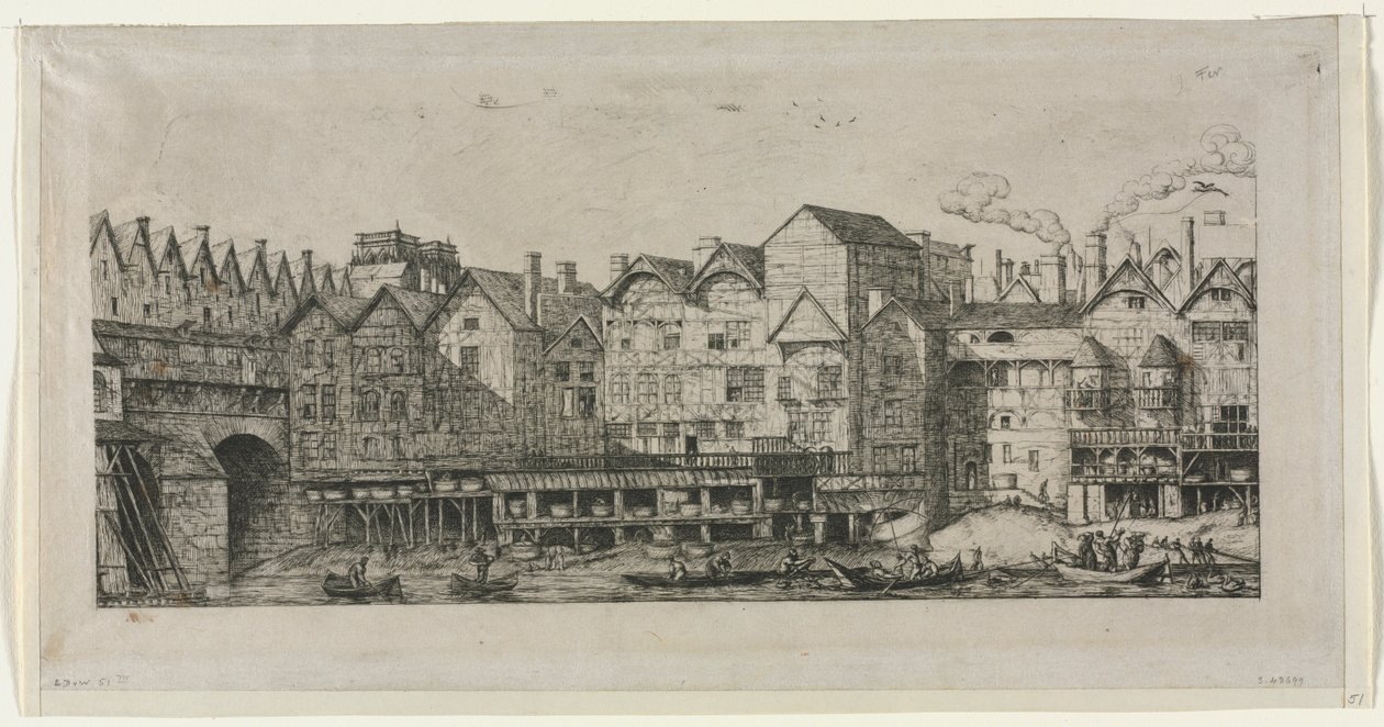 Uitzicht op een deel van de stad Parijs tegen het einde van de 17e eeuw, 1861 door Charles Meryon
