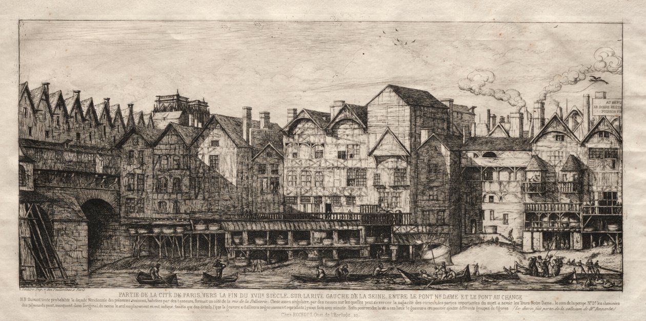 Uitzicht op een Deel van de Stad Parijs, Tegen het Einde van de 17e Eeuw door Charles Meryon