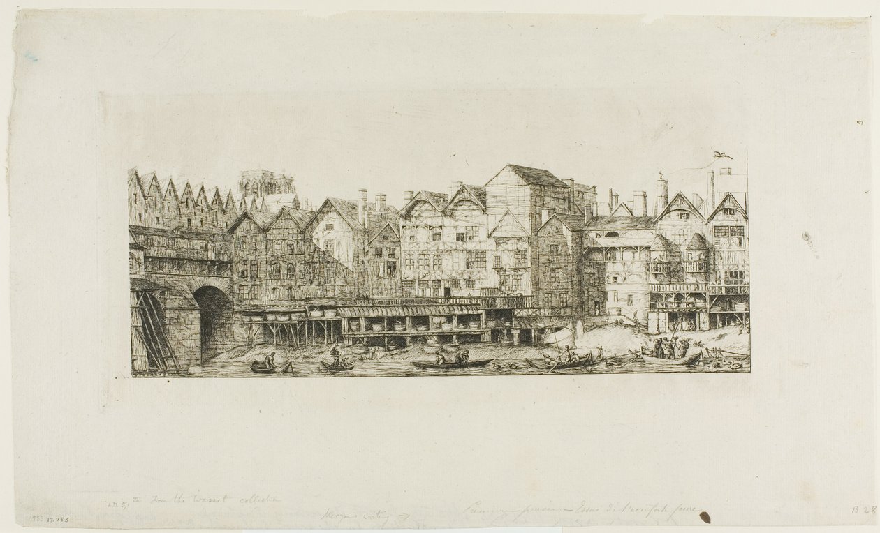 Zicht op een deel van de stad Parijs tegen het einde van de XVII eeuw door Charles Meryon