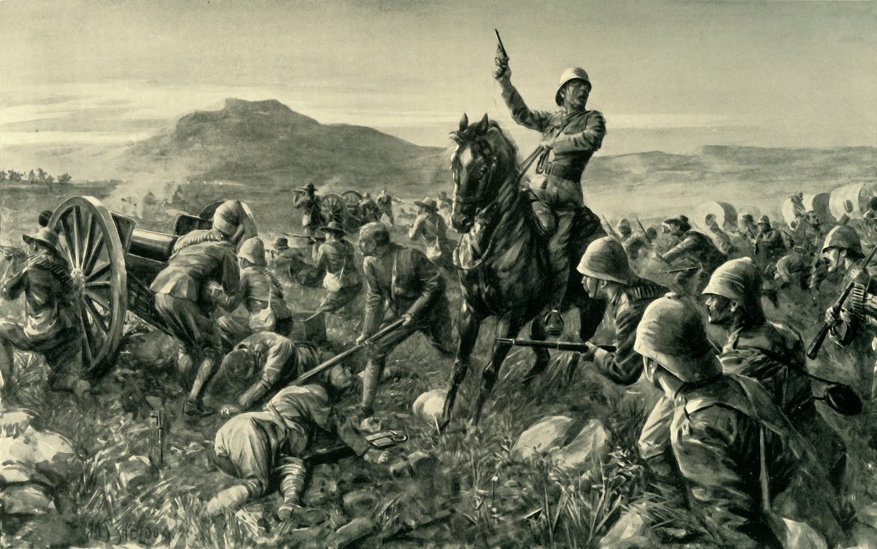 Lord Methuen verzamelt zijn gebroken troepen bij Tweebosch, 1902 door Charles Mills Sheldon