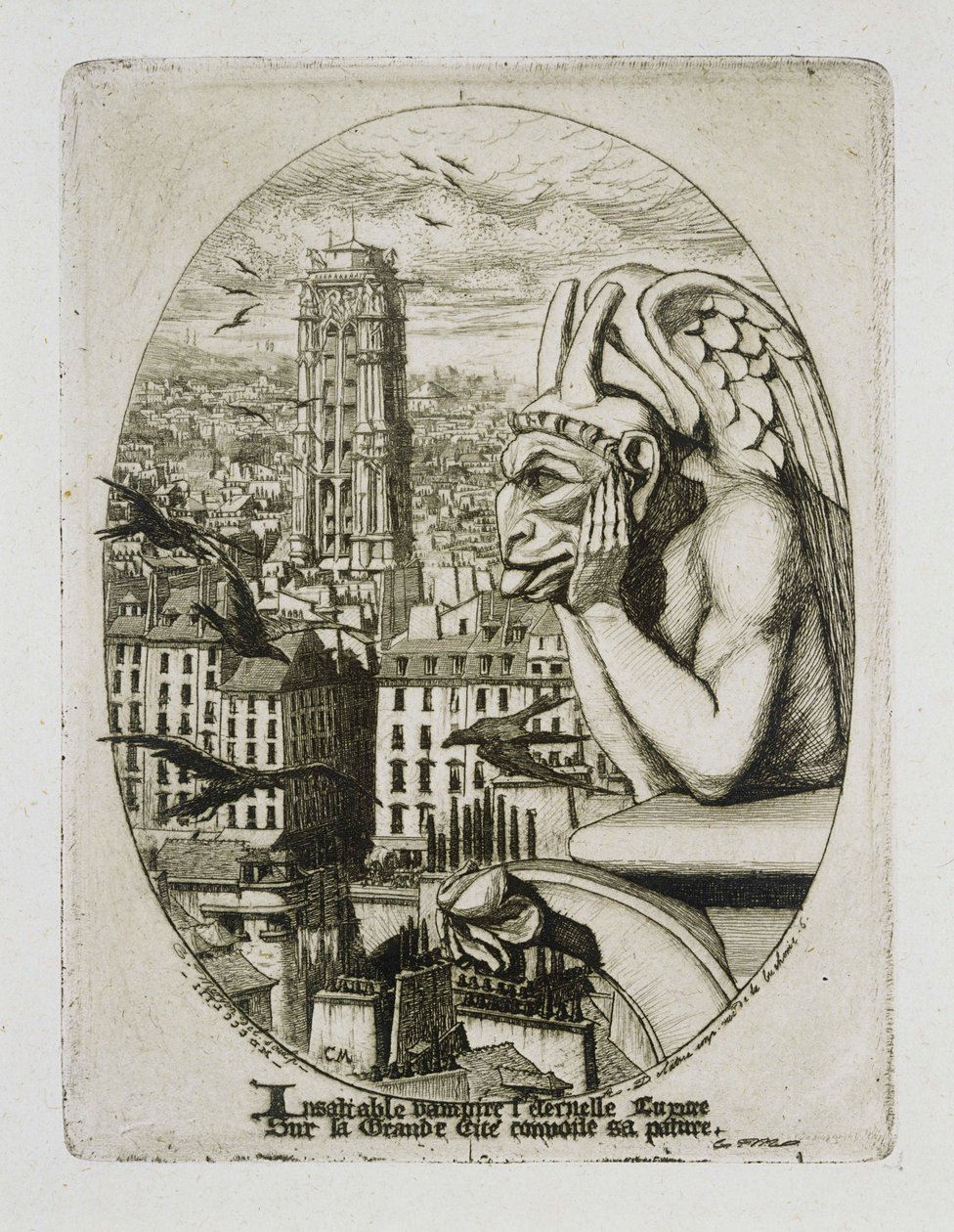 De Stryge door Charles Meryon