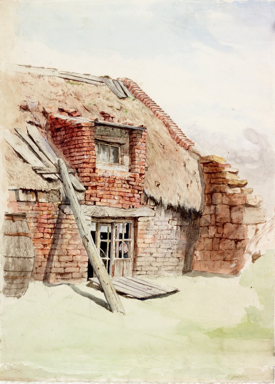 Vissershuisje door Charles Napier Hemy