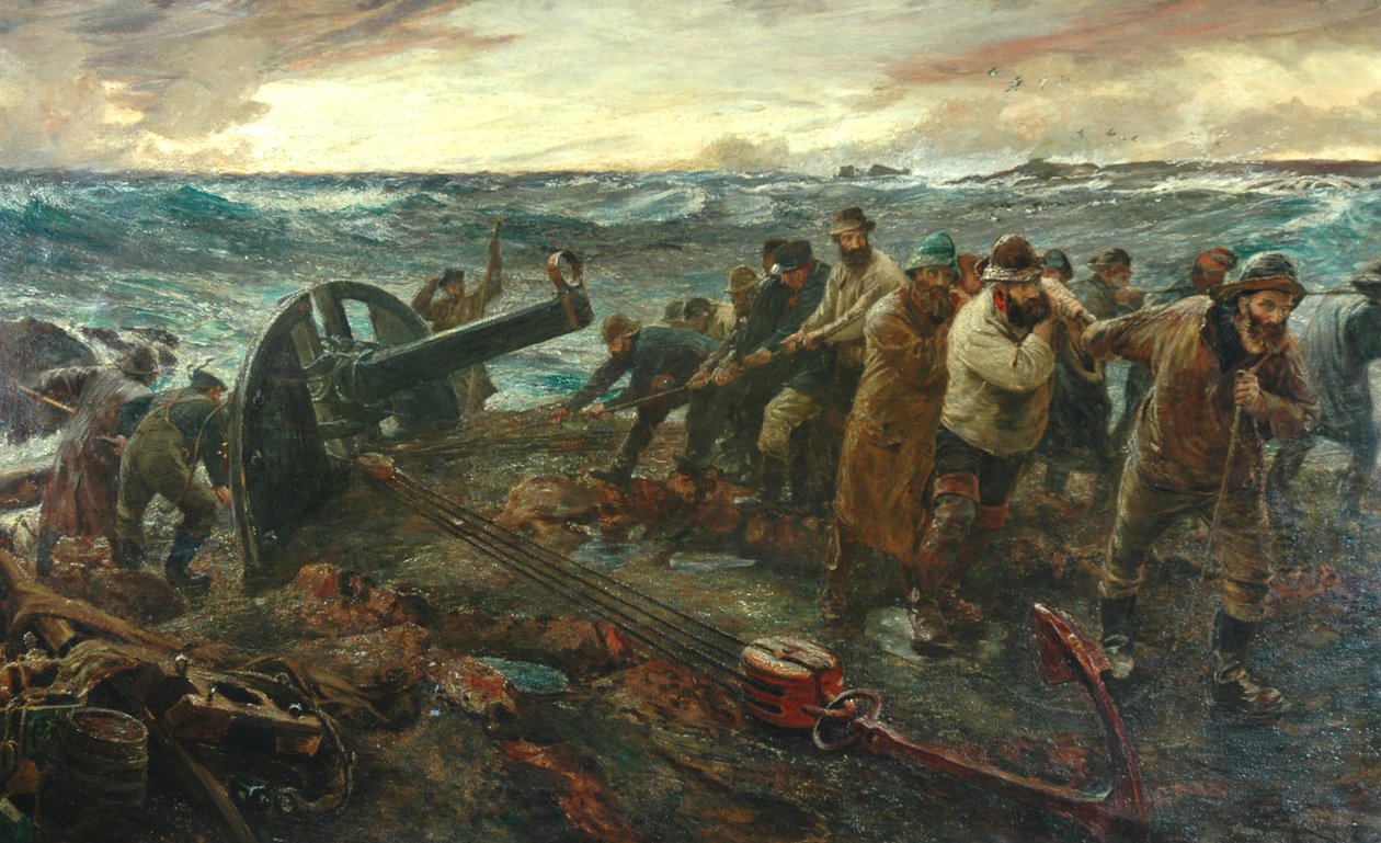 Het wrak, 1898-1901 door Charles Napier Hemy