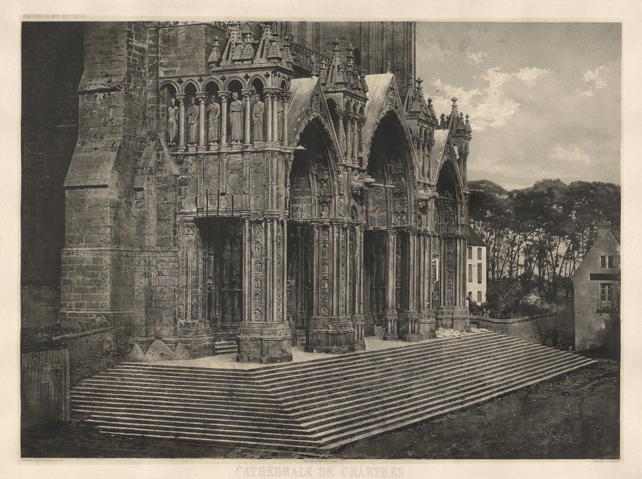 Kathedraal van Chartres. Zuidportaal. door Charles Nègre