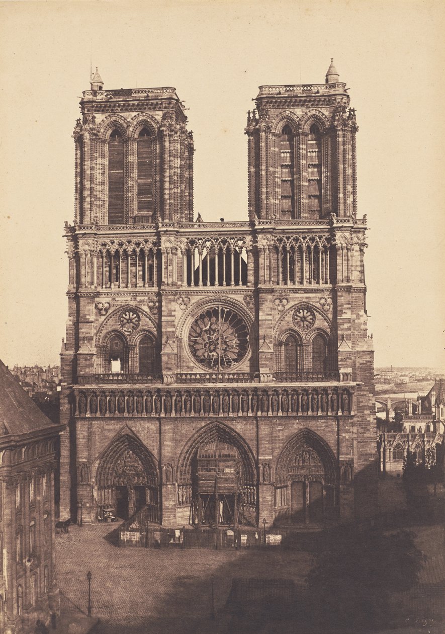 Notre-Dame, Parijs door Charles Nègre