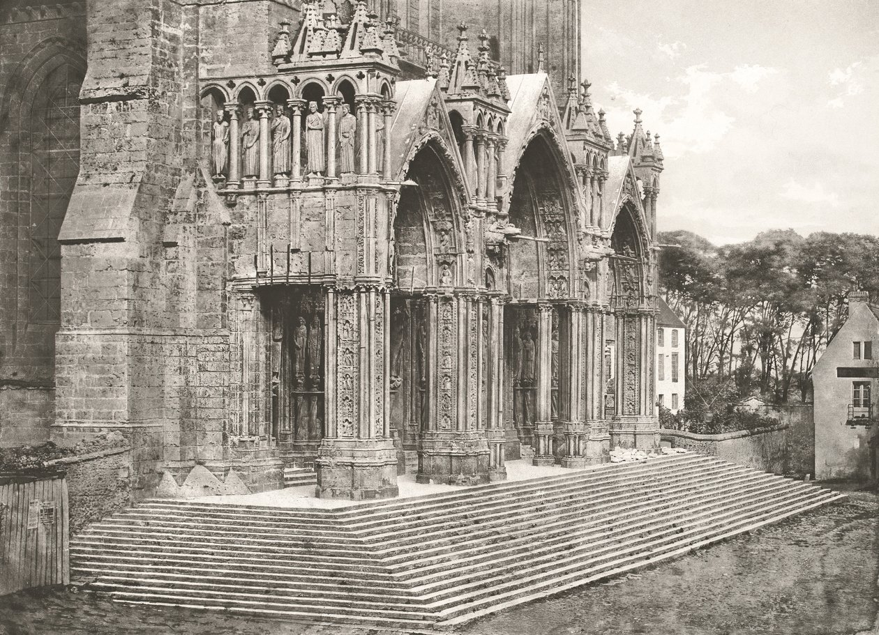Kathedraal van Chartres - Zuidportaal 12e eeuw door Charles Nègre