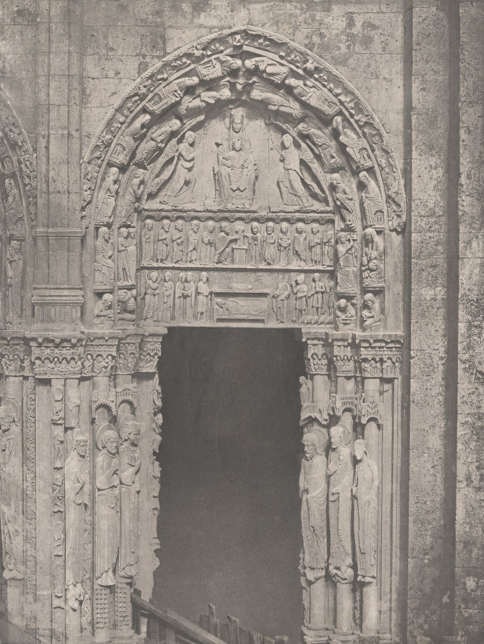 Kathedraal van Chartres, Westzijde, Rechter Zijdeur, XIIe Eeuw door Charles Nègre
