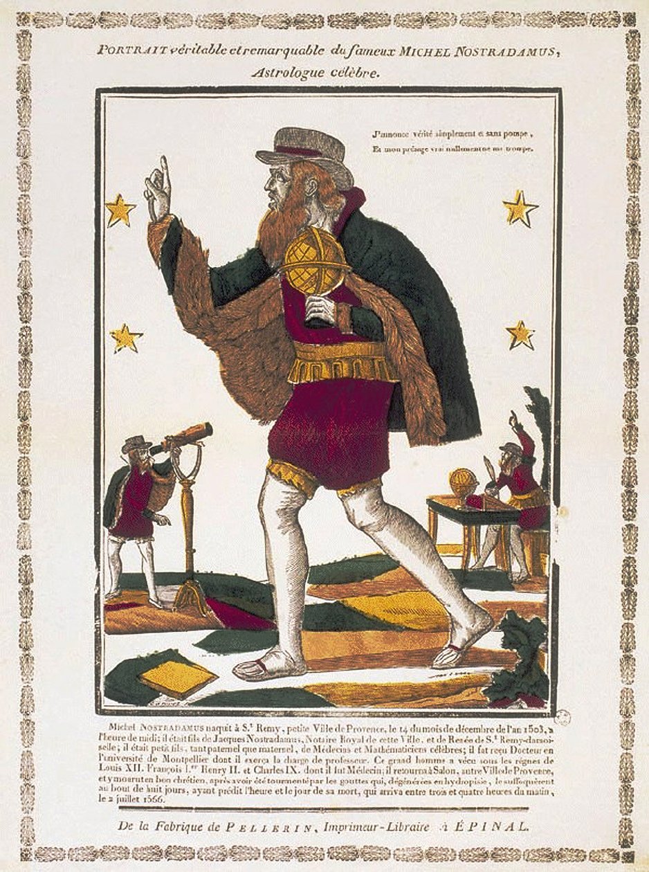 Michel de Nostredame 1503-1566, ca. 1810 door Charles Nicolas Canivet