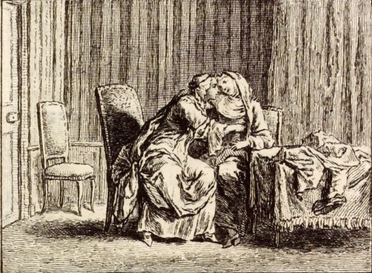 De naaister door Charles Nicolas Cochin