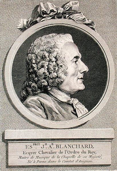Esprit Joseph Antoine Blanchard, gegraveerd door Augustin de Saint-Aubin, 1767 door Charles Nicolas II (after) Cochin