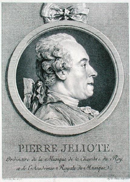 Pierre Jeliote (1713-97) gegraveerd door Augustin de Saint-Aubin 1771 door Charles Nicolas II (after) Cochin
