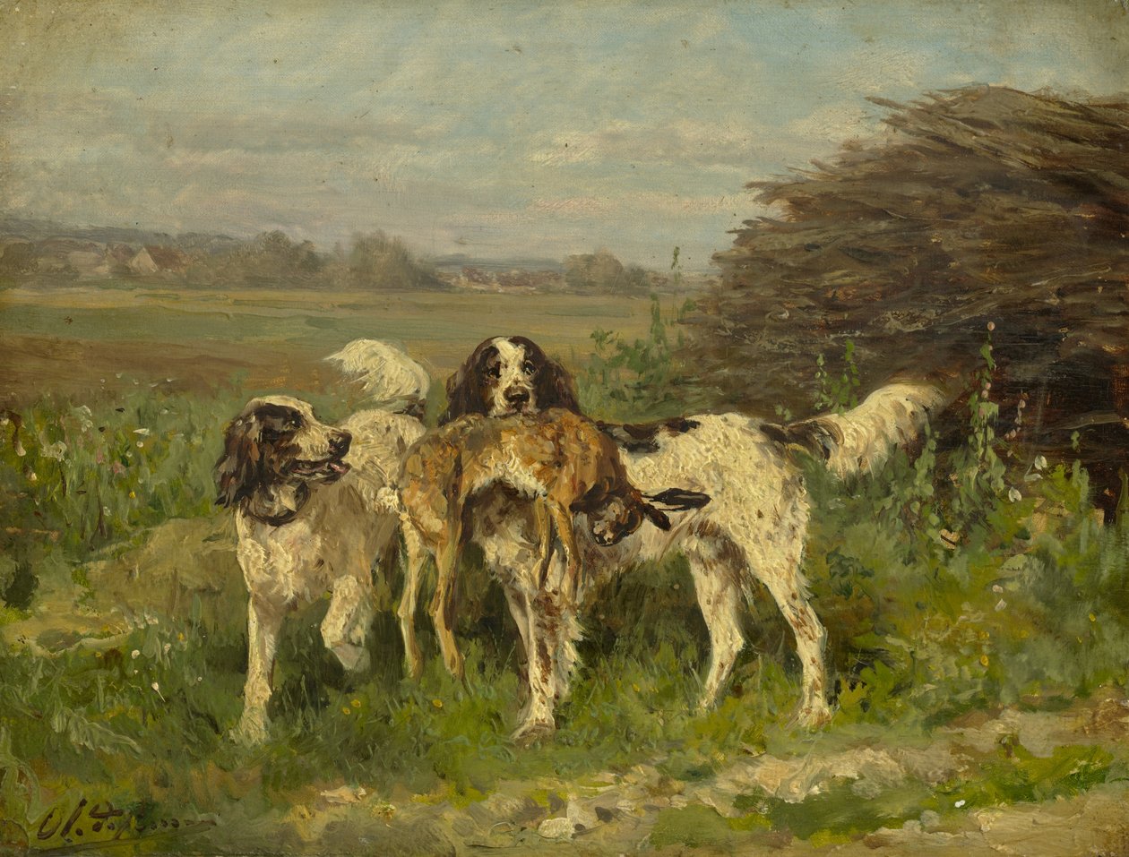 Einde van de jacht, ca. 1850-?97 door Charles Oliver de Penne