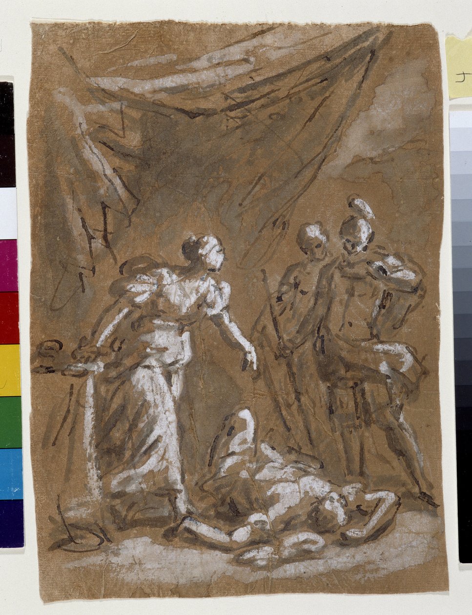 Judith en Holofernes (tekening) door Charles Parrocel