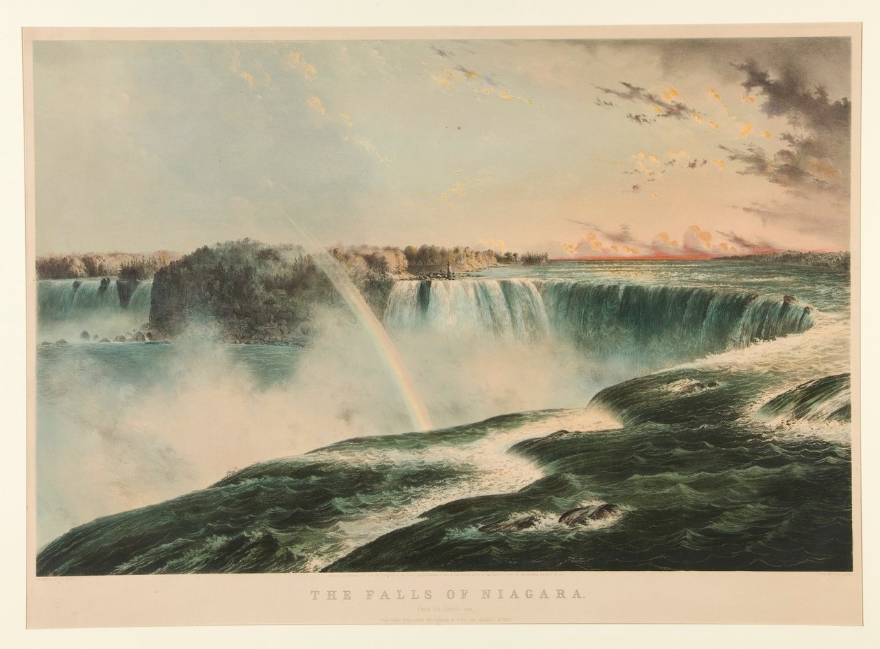 De watervallen van Niagara vanaf de Canadese kant door Charles Parsons
