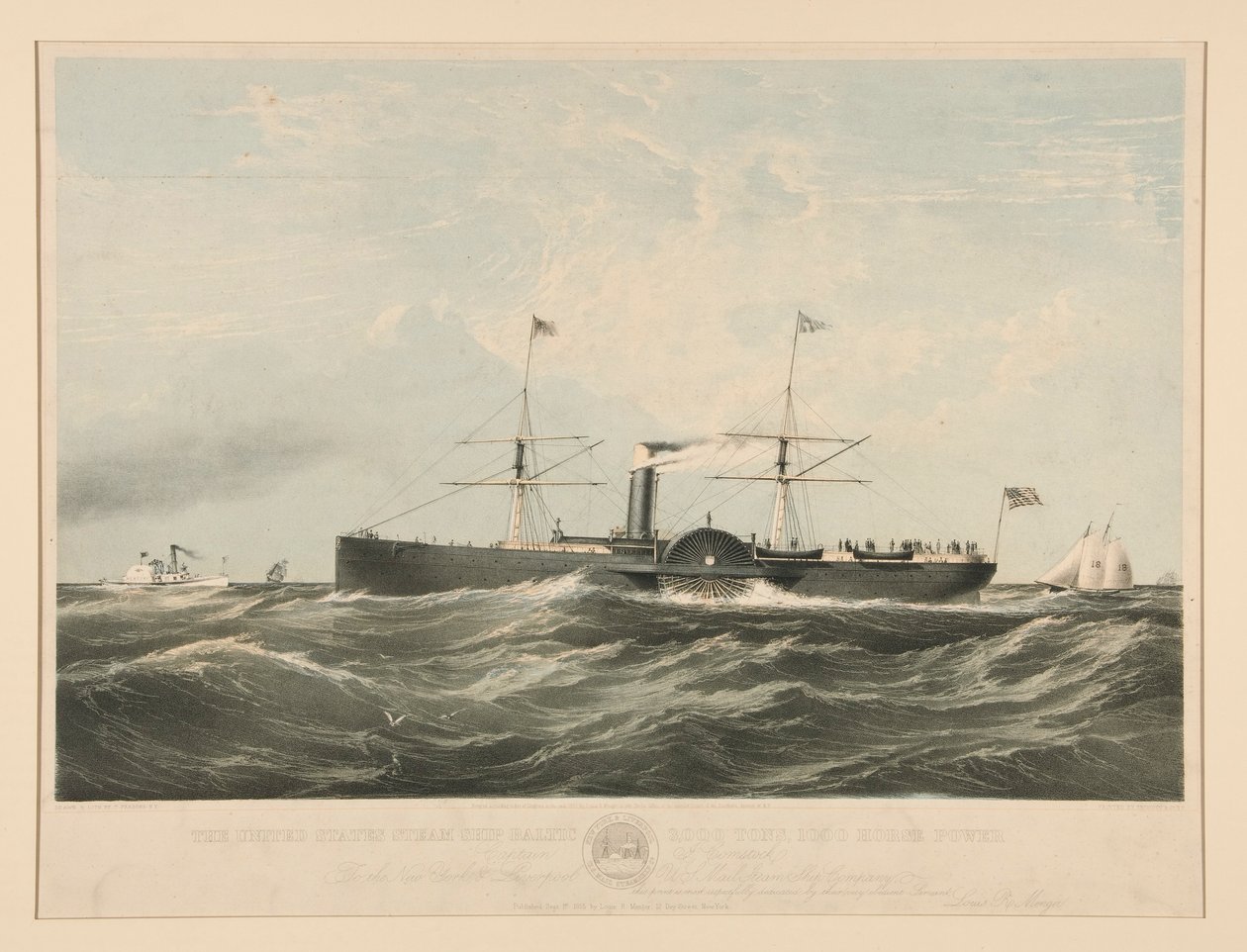 Het Stoomschip van de Verenigde Staten Baltic door Charles Parsons