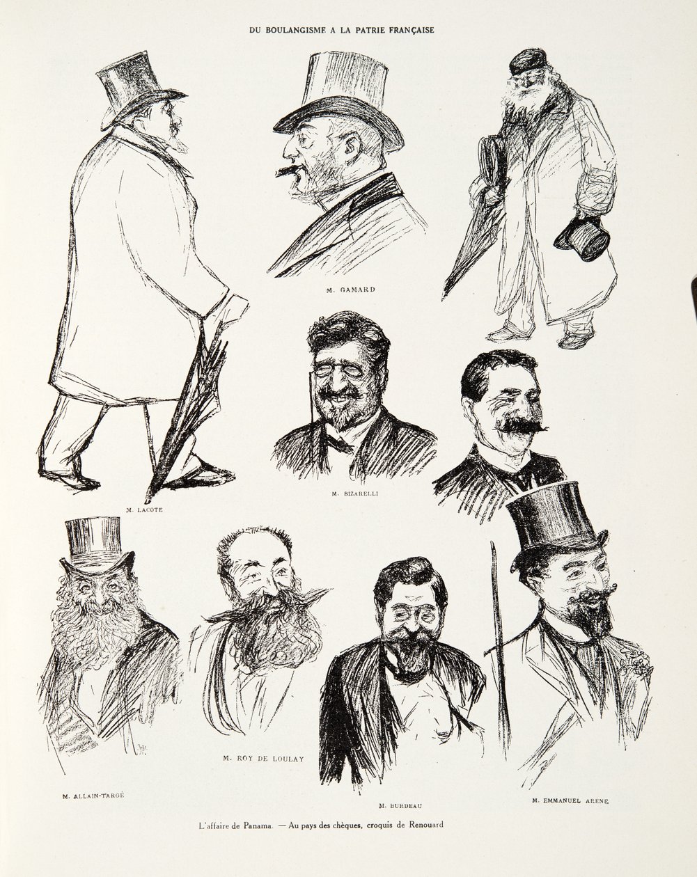 De zaak Panama - In het land van de cheques, schets van Renouard, uit Geschiedenis van de Derde Republiek, Vol. I, de Politieke Geschiedenis door Charles Paul Renouard