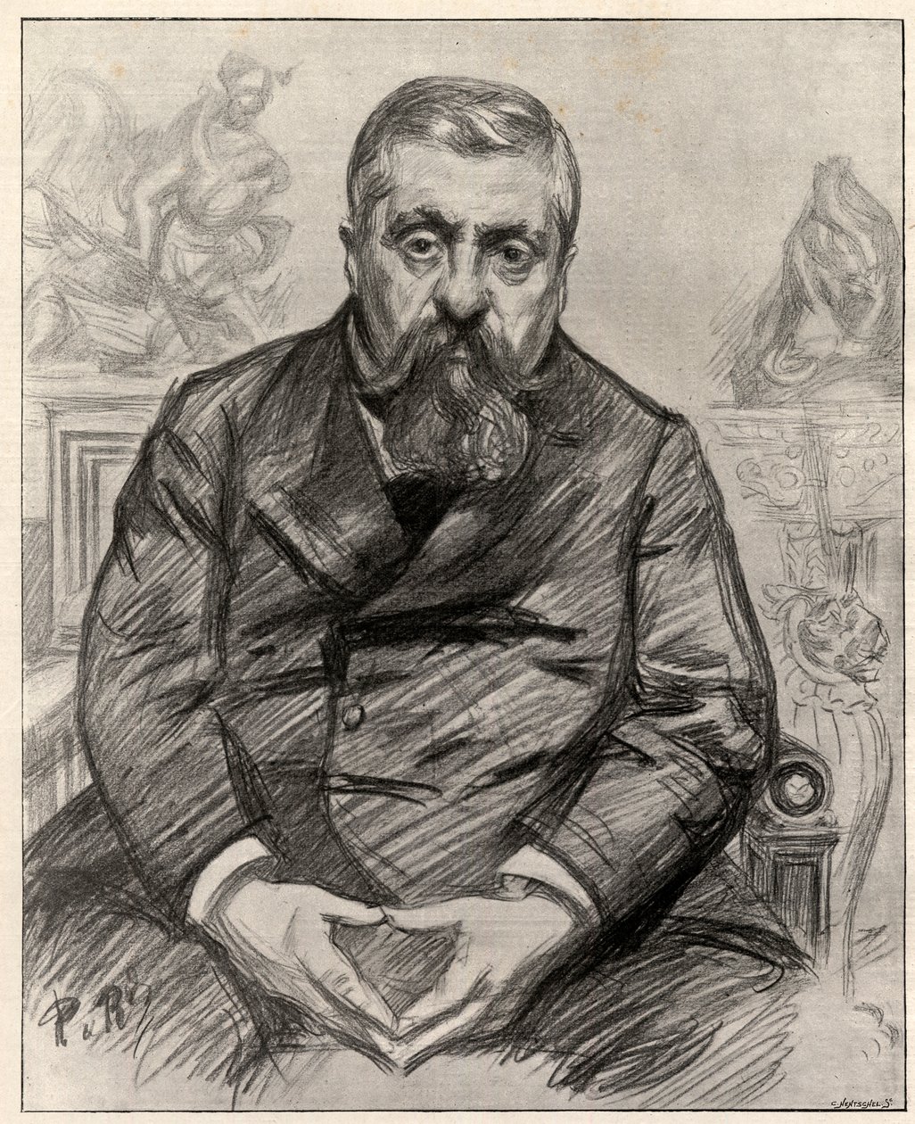 Portret van Charles Alexandre Dupuy, Franse staatsman. door Charles Paul Renouard