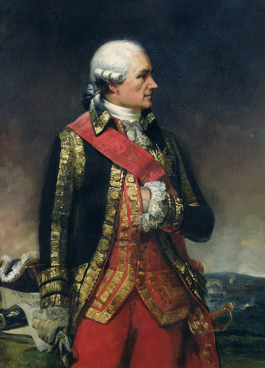 Jean-Baptiste de Vimeur (1725-1807) Graaf van Rochambeau door Charles Philippe Lariviere