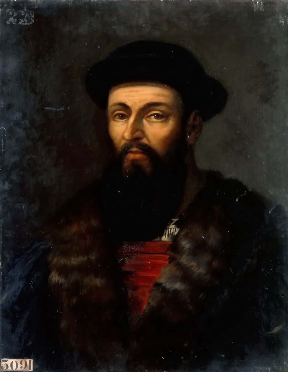 Portret van Ferdinand Magellan 1470-1521 door Charles Philippe Lariviere