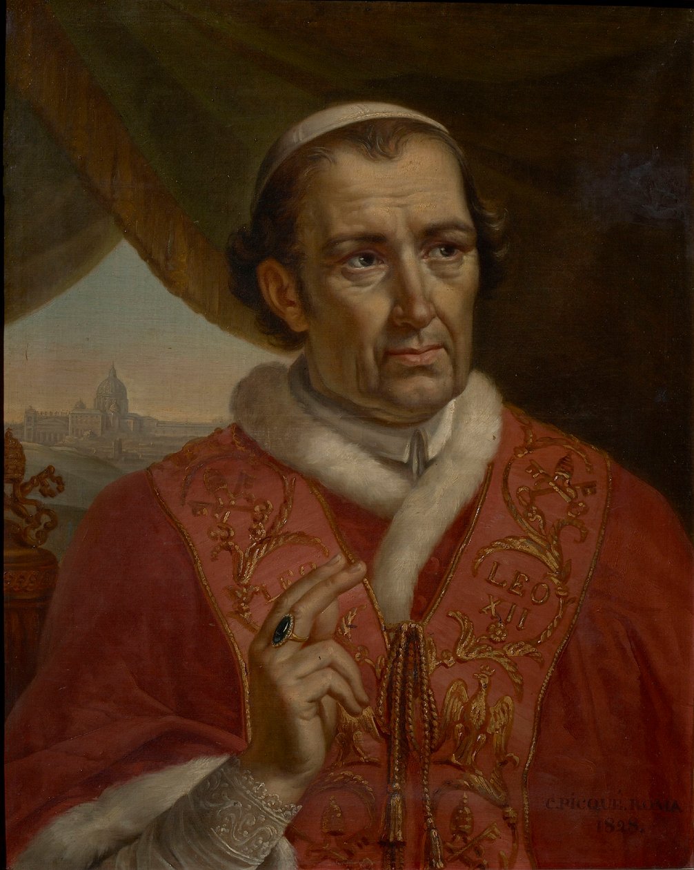 Portret van paus Leo XII 1760-1829 door Charles Picqué
