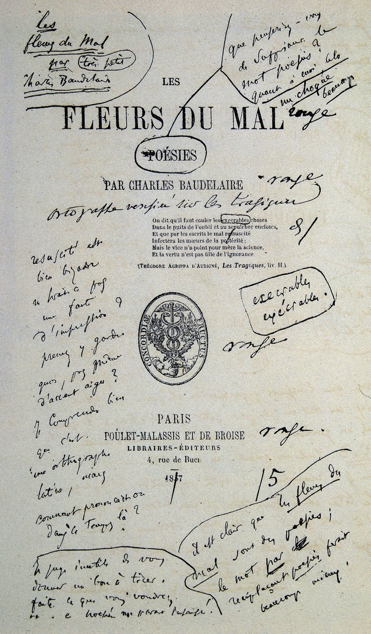 Goed om te tekenen uit "Les Fleurs du Mal", geannoteerd door Charles Baudelaire door Charles Pierre Baudelaire