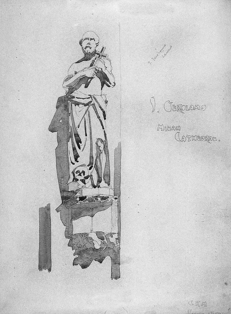 St. Gerome, 1891 door Charles Rennie Mackintosh