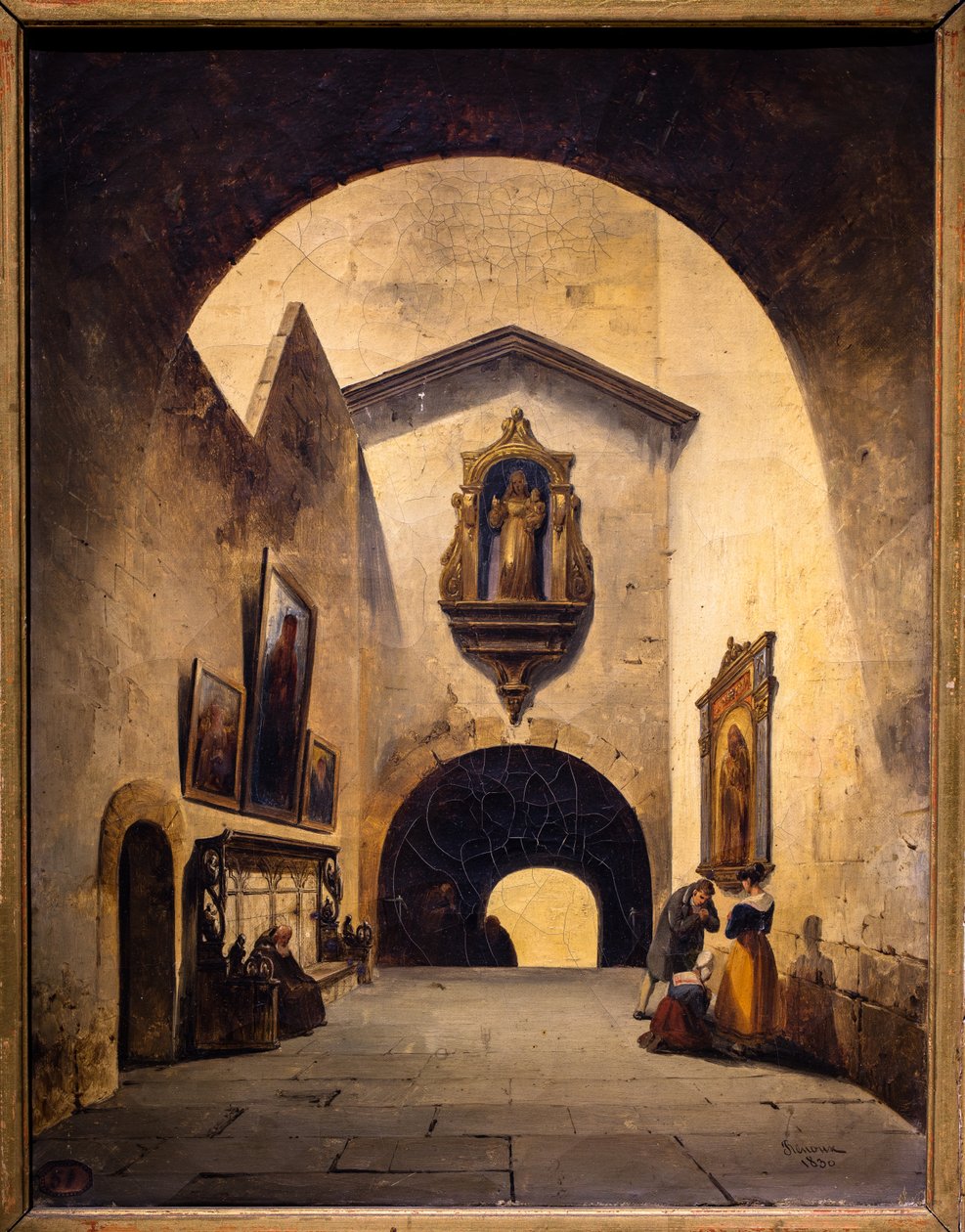 Interieur van klooster door Charles Renoux