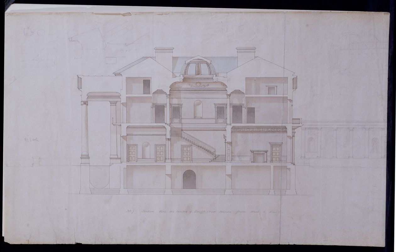 Ontwerpen voor Lough Crew House, County Meath, Ierland, c.1825 door Charles Robert Cockerell
