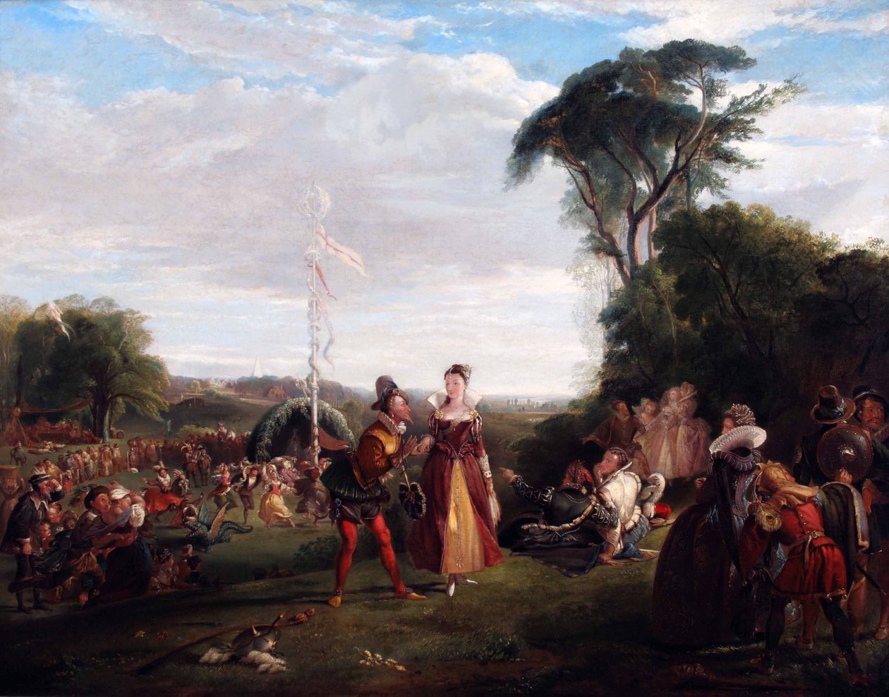 Meidag in de tijd van koningin Elizabeth (1821) door Charles Robert Leslie