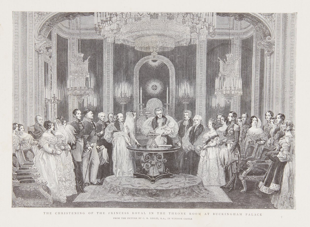 De doop van Victoria, Prinses Royal door Charles Robert Leslie