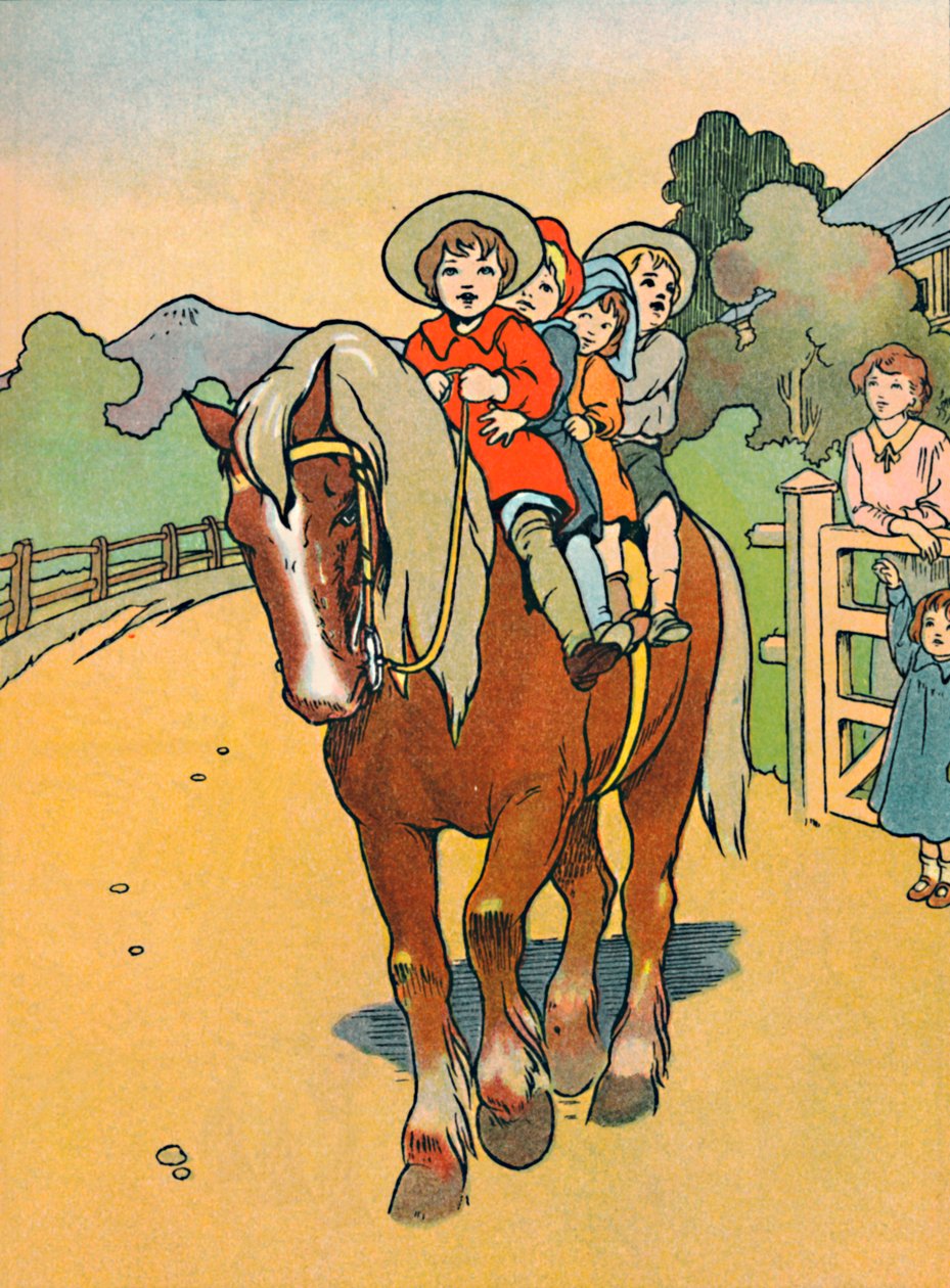 Naar school in Nieuw-Zeeland, 1912 door Charles Robinson