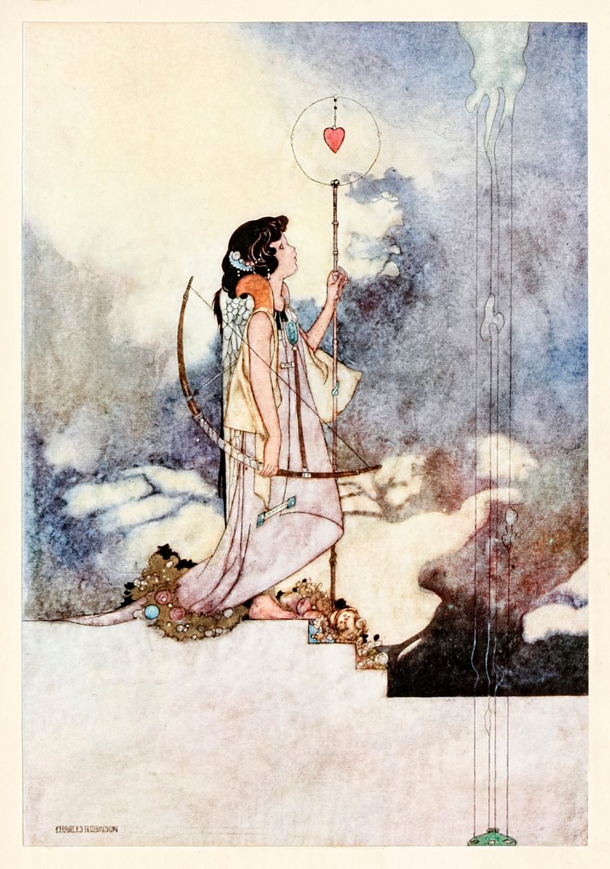 "In het hof van de liefde" uit "Soul and Body" in The Songs and Sonnets of William Shakespeare door Charles Robinson