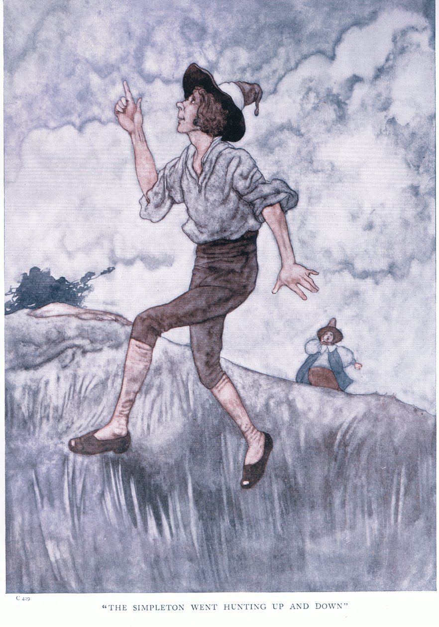 De simpele ziel ging op en neer jagen door Charles Robinson
