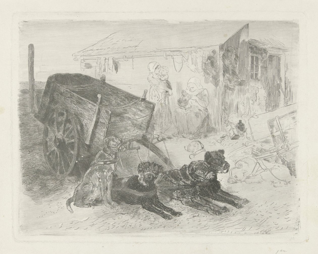 De hondenkar door Charles Rochussen