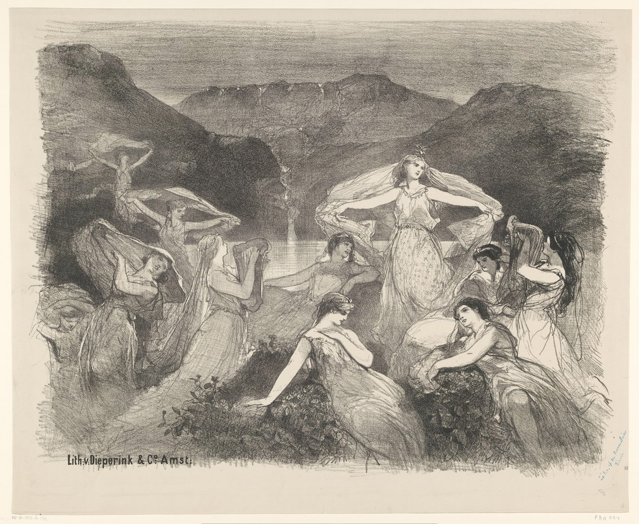Scène uit ballet Zélie of de toversluier door Charles Rochussen