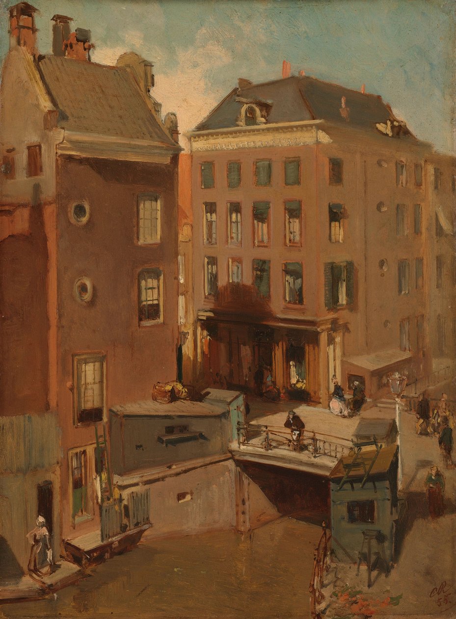 The Osjessluis near Kalverstraat in Amsterdam door Charles Rochussen