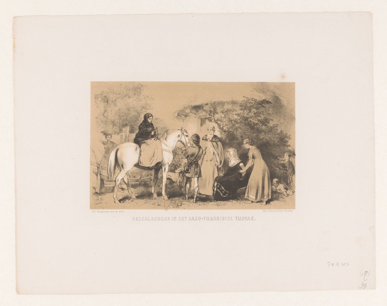 Vrouw te paard (Nederlanders in het Saxo-Frankische tijdvak) door Charles Rochussen