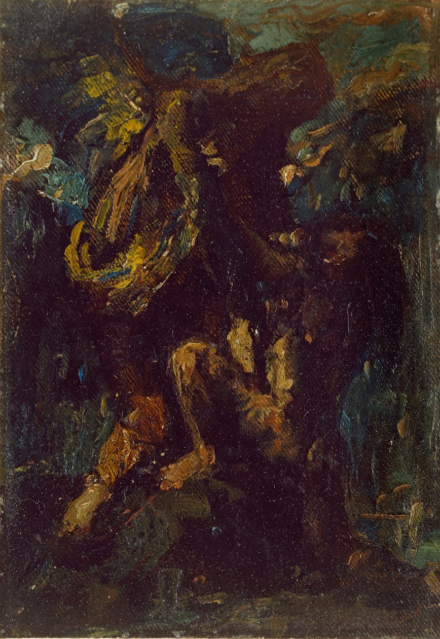 Jakob worstelt met de engel, 19e eeuw door Charles S Ricketts