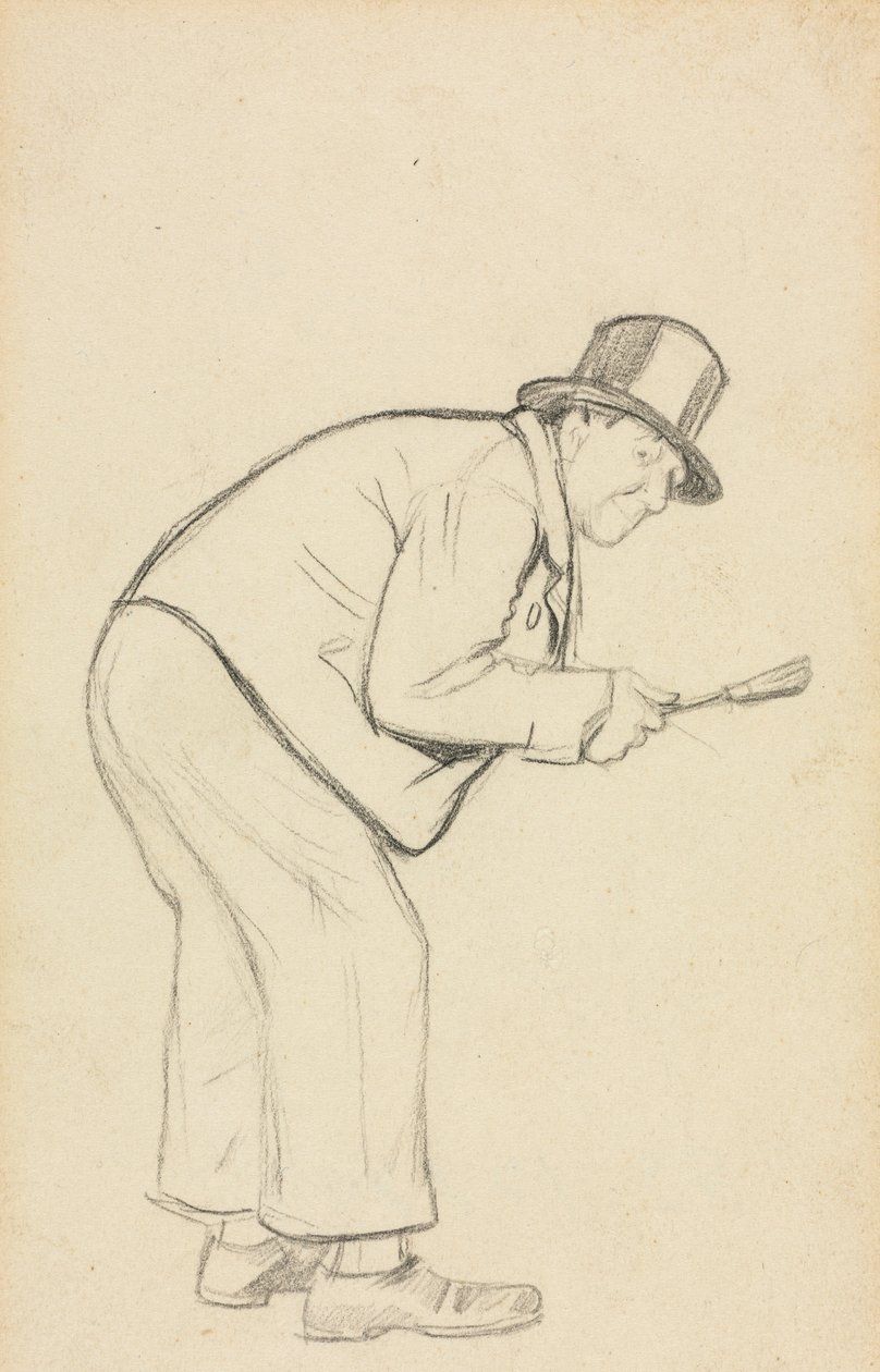Studie voor Een Vrouwenhater door Charles Samuel Keene